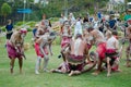 A `smoking ceremony` among Indigenous Australians that involves burning plants to produce smoke. Royalty Free Stock Photo